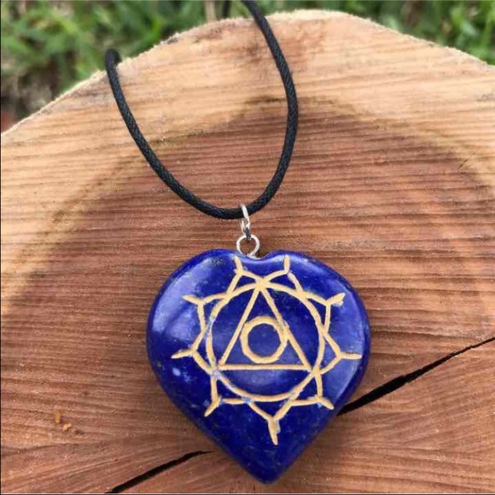 Throat (Fifth) Chakra Heart Pendant